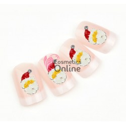 Decoratiuni 3D Metalice 033 Mos Craciun cu cristal